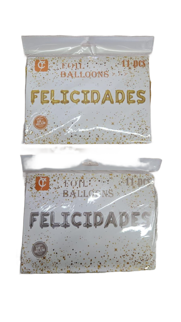Letrero de globos Felicidades