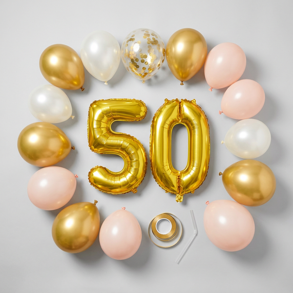 Paquete Globos Número Metálico