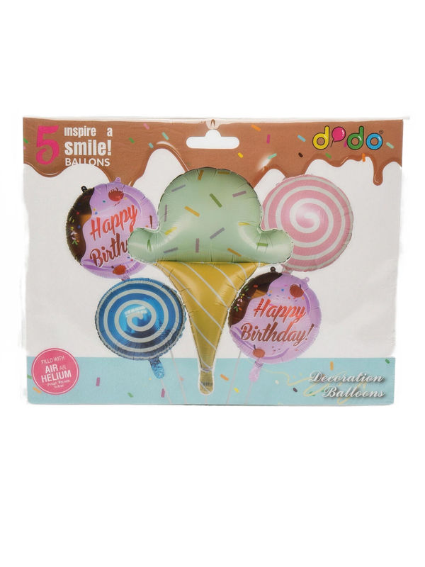 Set de globos helado Happy Birthday