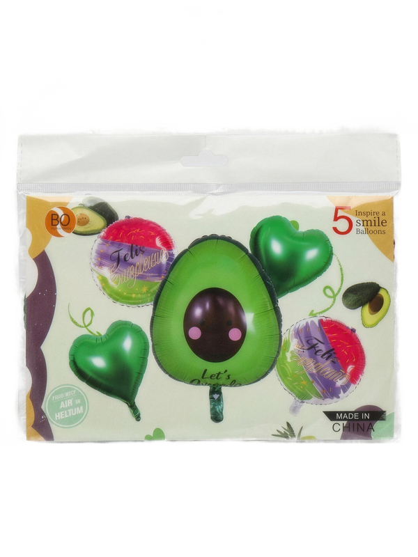 Set de globos aguacate Feliz Cumpleaños