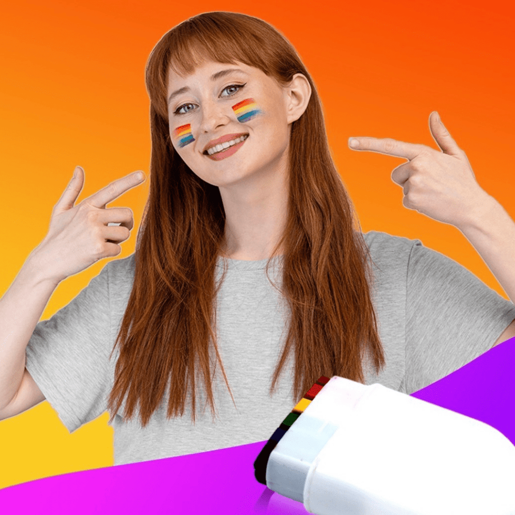 Gis Arcoíris / pintura para cara