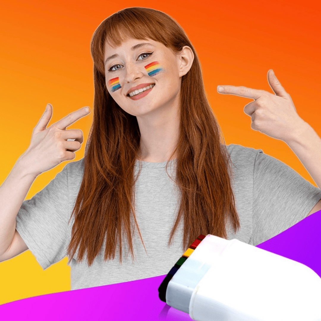 Gis Arcoíris / pintura para cara