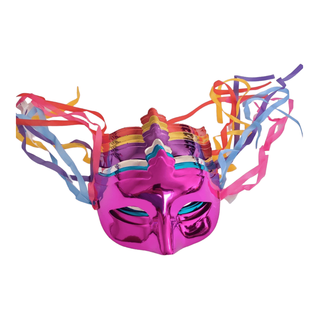 12 Antifaces colores lisos metalizados