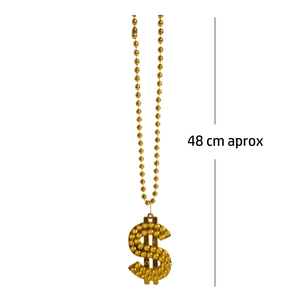 12 collares de perlas con signo de pesos