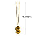 12 collares de perlas con signo de pesos