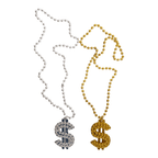 12 collares de perlas con signo de pesos