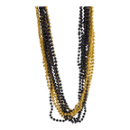 12 Collares de perlas en negro y dorado