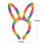 Diadema de conejo arcoíris con luz