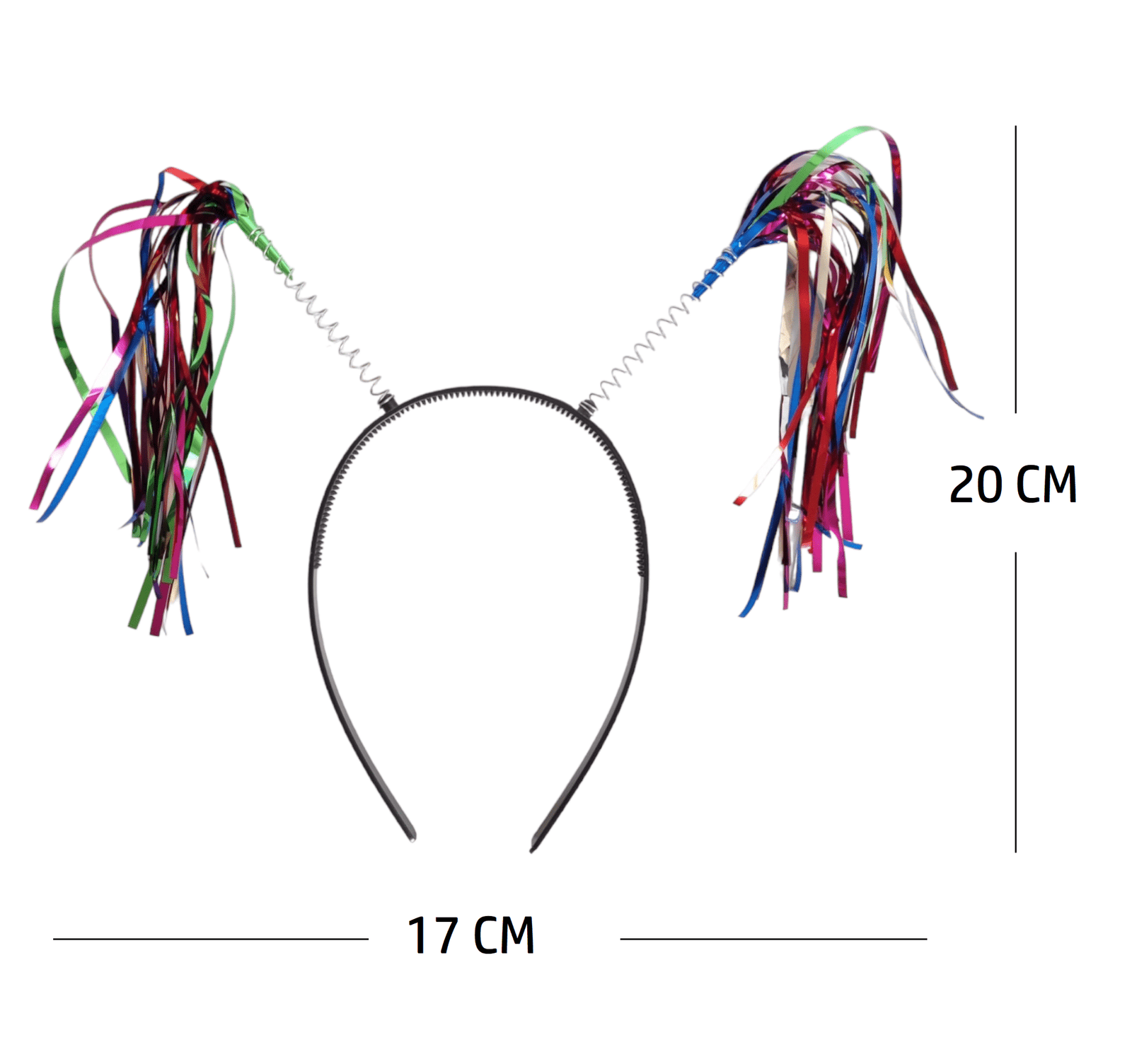 12 Diademas con motitas de colores
