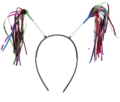 12 Diademas con motitas de colores