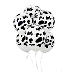 100 Globos látex no.12 con estampado de vaca