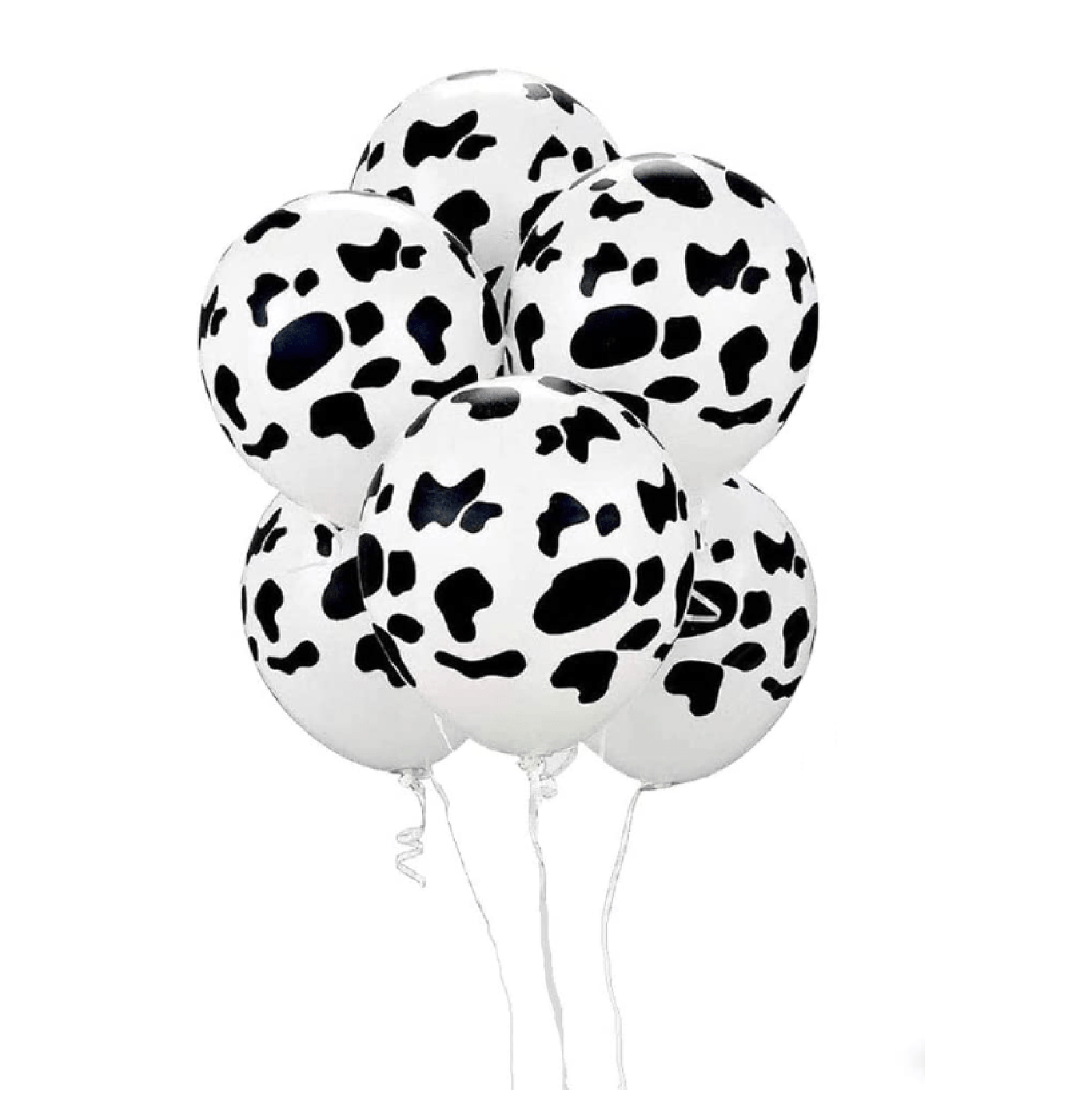 100 Globos látex no.12 con estampado de vaca