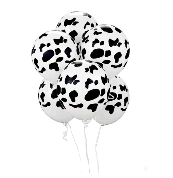 100 Globos látex no.12 con estampado de vaca