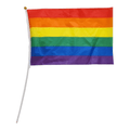 Bandera de arcoíris con asta