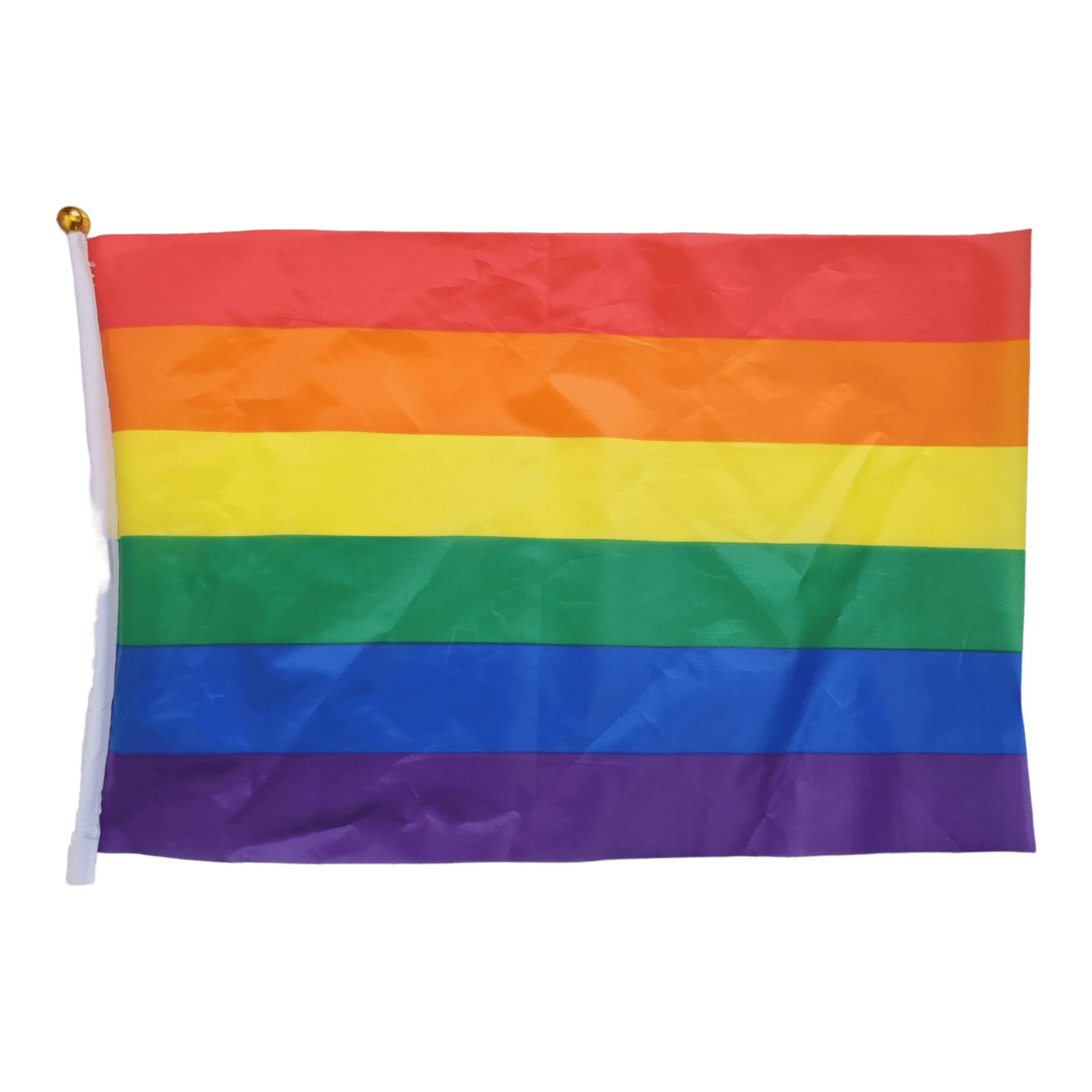 Bandera de arcoíris con asta