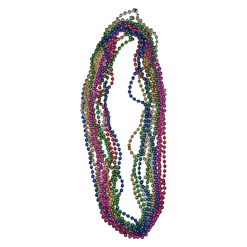 12 collares de perlas de colores