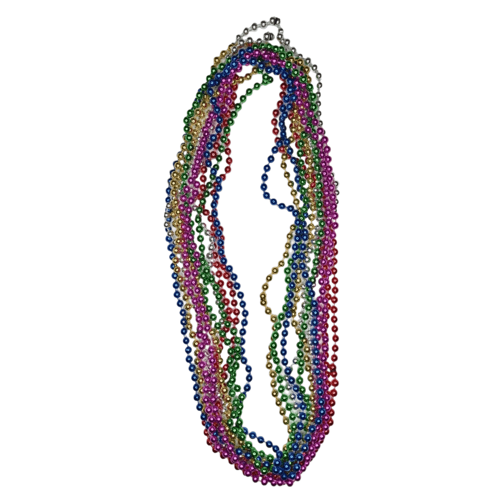 12 collares de perlas de colores