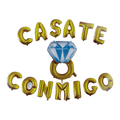 Letrero de globo casate conmigo