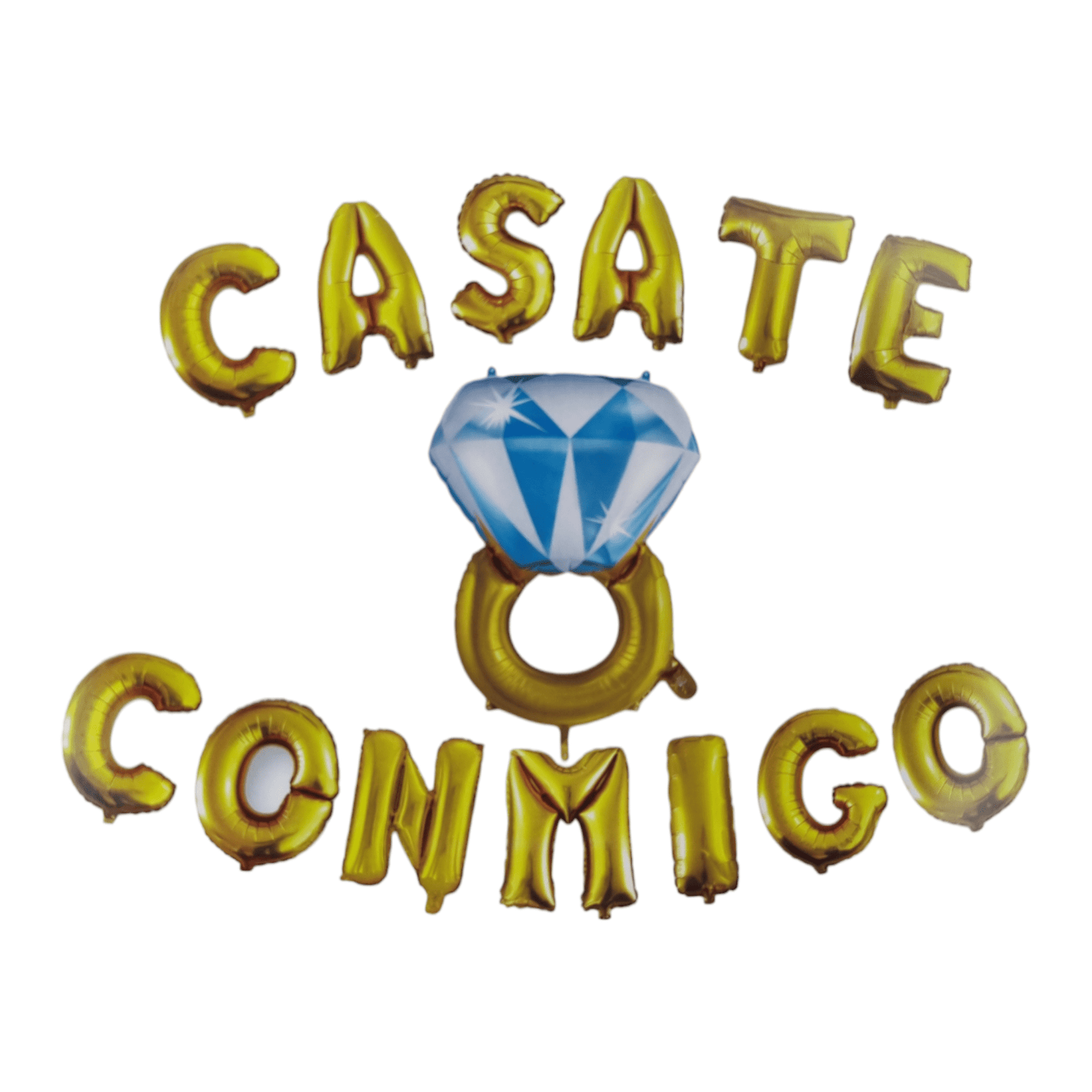 Letrero de globo casate conmigo