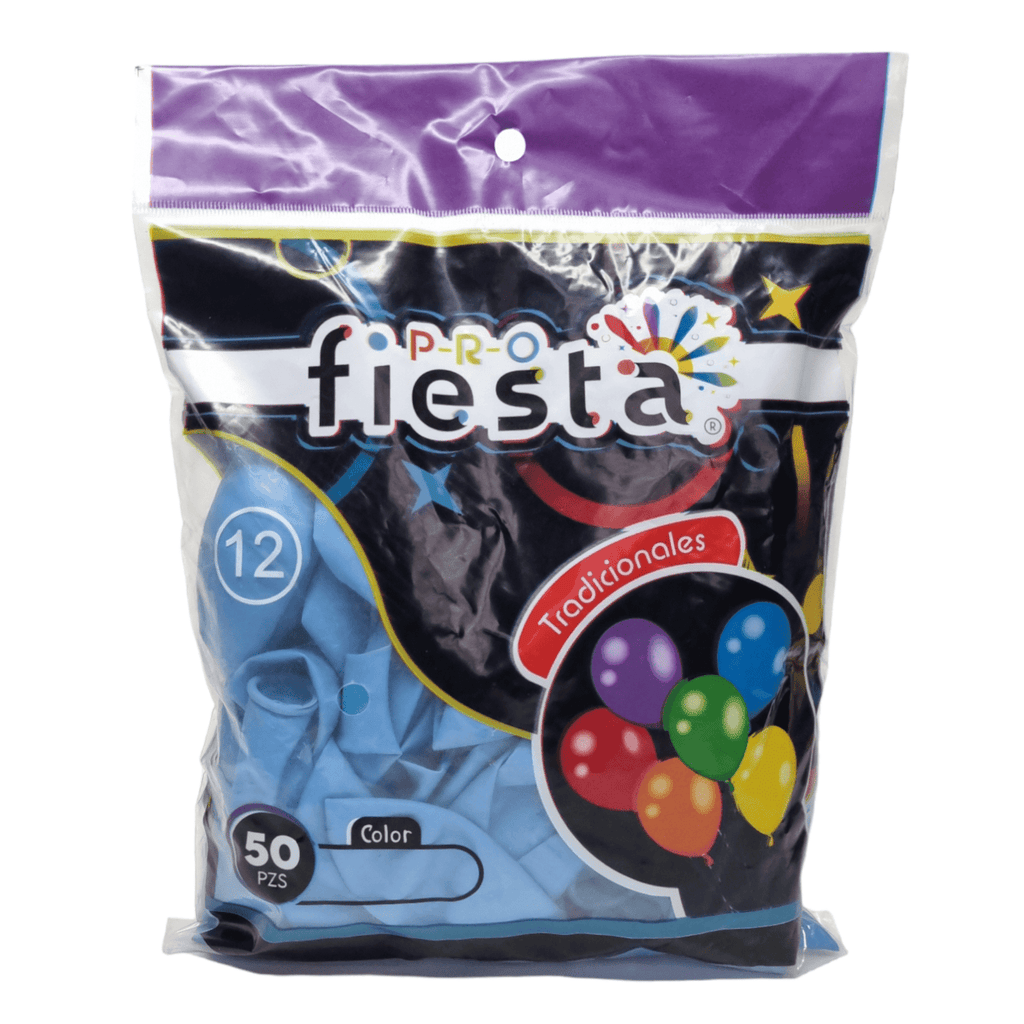 50 Globos látex no.12 colores lisos