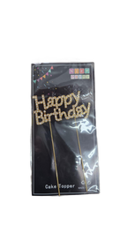 Cake topper Happy Birthday diamantes