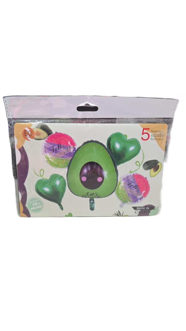 Set de globos aguacate Feliz Cumpleaños