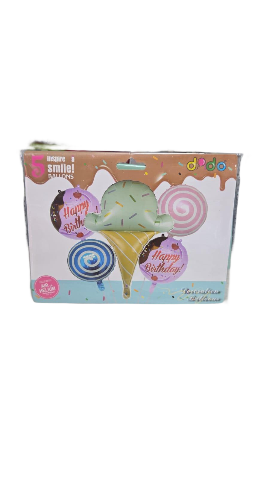 Set de globos helado Happy Birthday