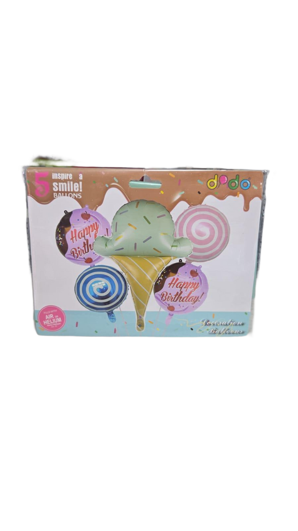 Set de globos helado Happy Birthday
