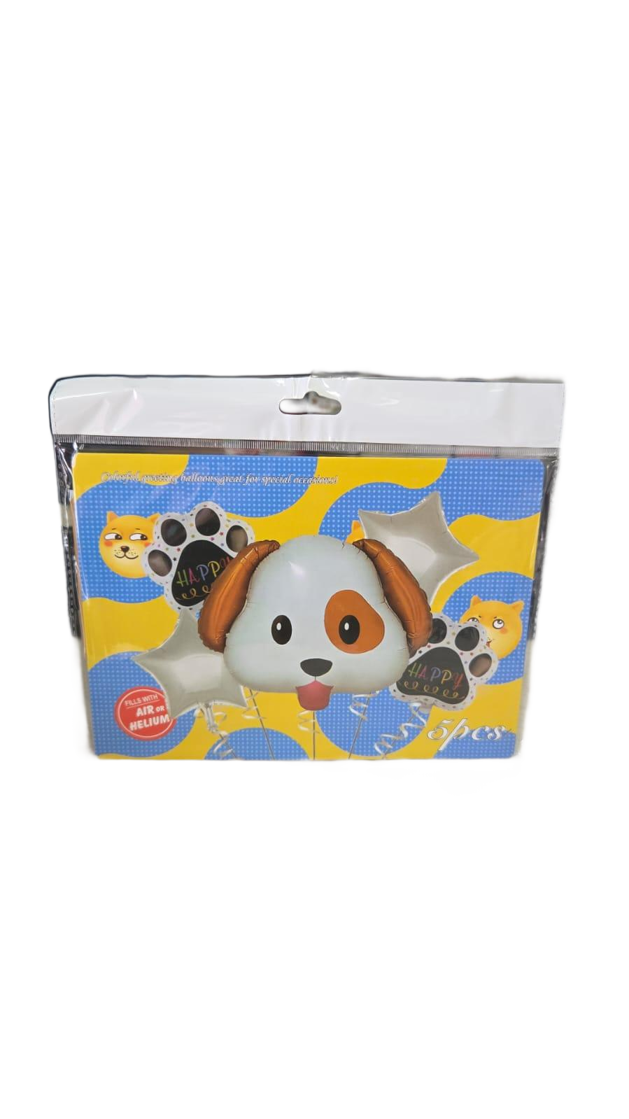 Set de globos perrito Happy Birthday