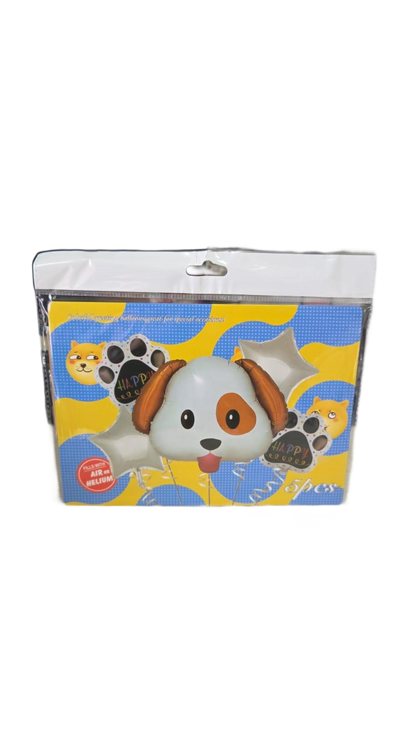 Set de globos perrito Happy Birthday