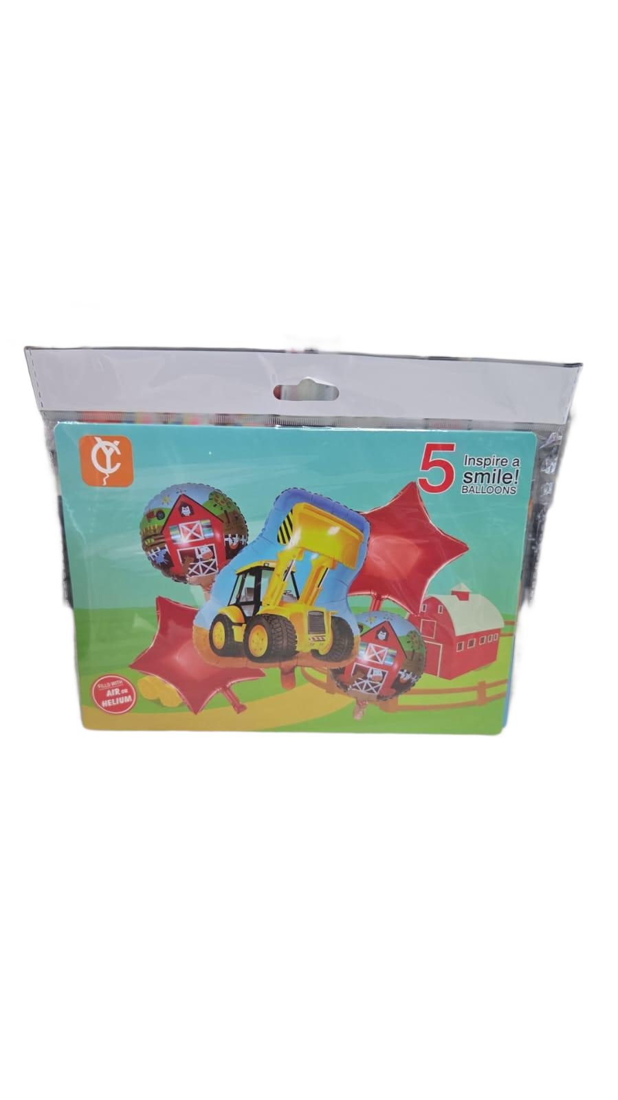 Set de globos granja con tractor