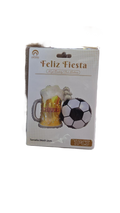 Globo metálico cerveza con balón