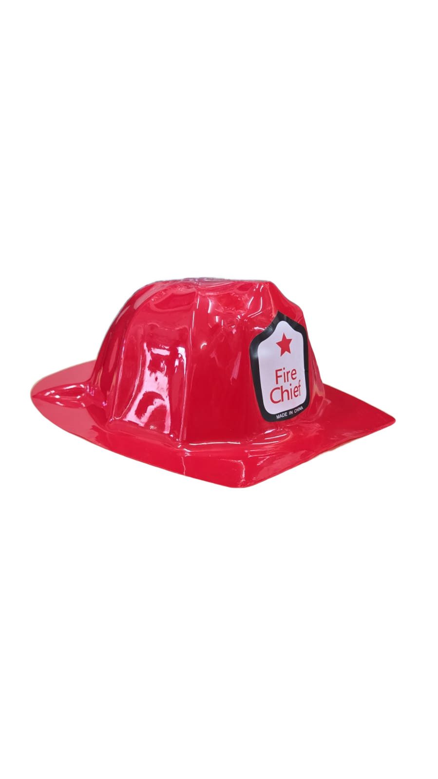 Sombrero de bombero plástico rojo Fire Chief