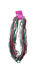 Collares de perlas tricolor verde blanco rojo