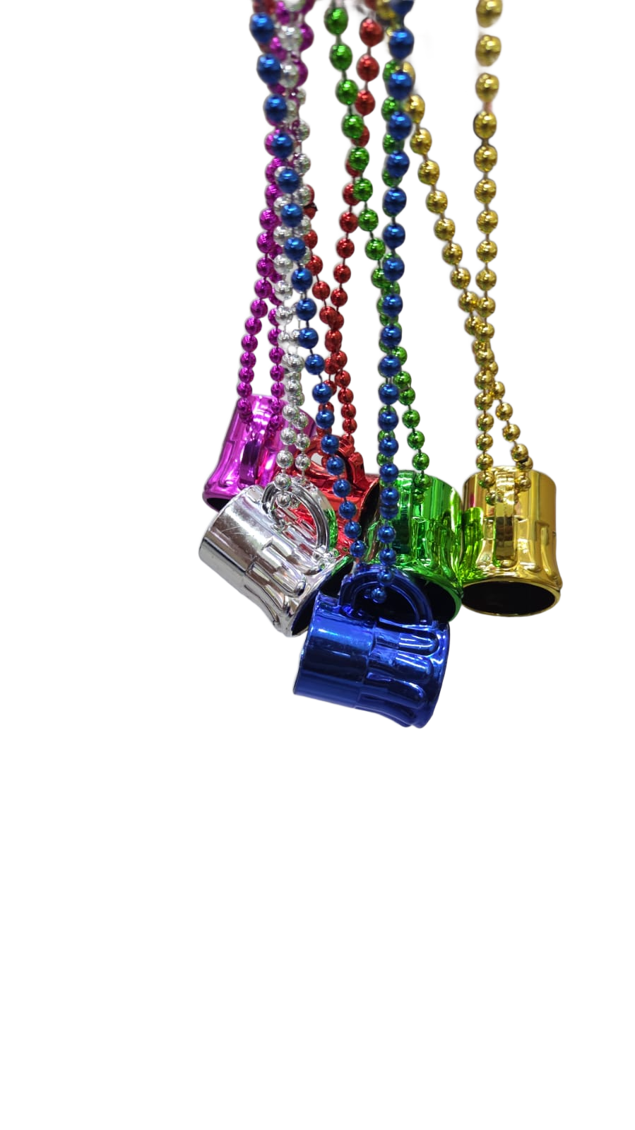 Collar con tarros metálicos de colores