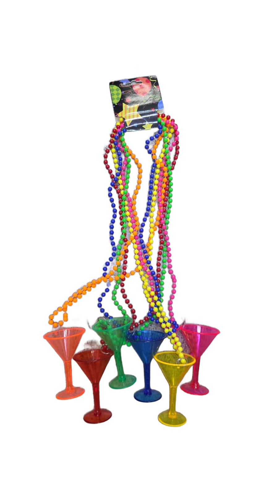 Collar con copa martini colores neón