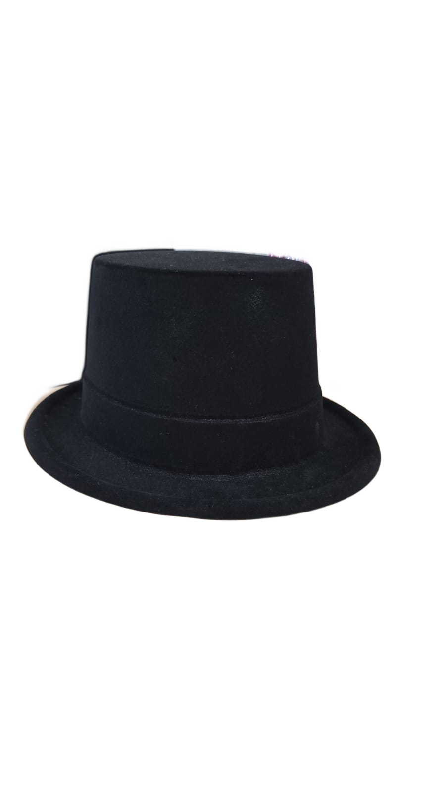Sombrero de copa gamuza negro