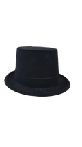 Sombrero de copa gamuza negro