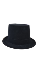 Sombrero de copa gamuza negro