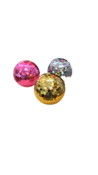Termo bola disco dorado plata y rosa