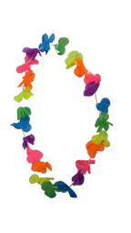 Collares hawaianos de colores