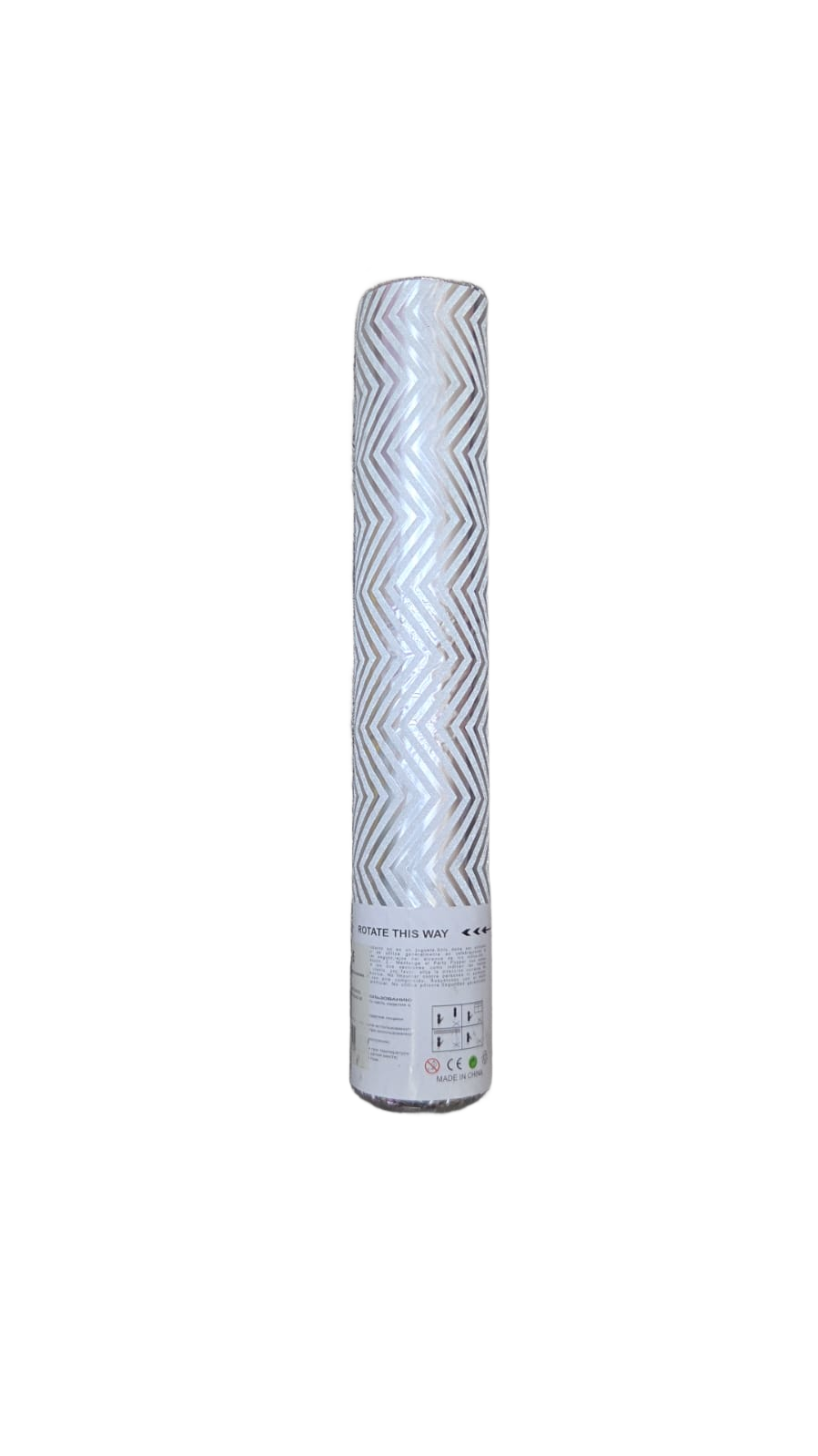 Cañón de confeti plata