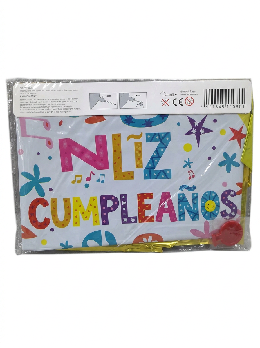Letrero Feliz Cumpleaños ángulo