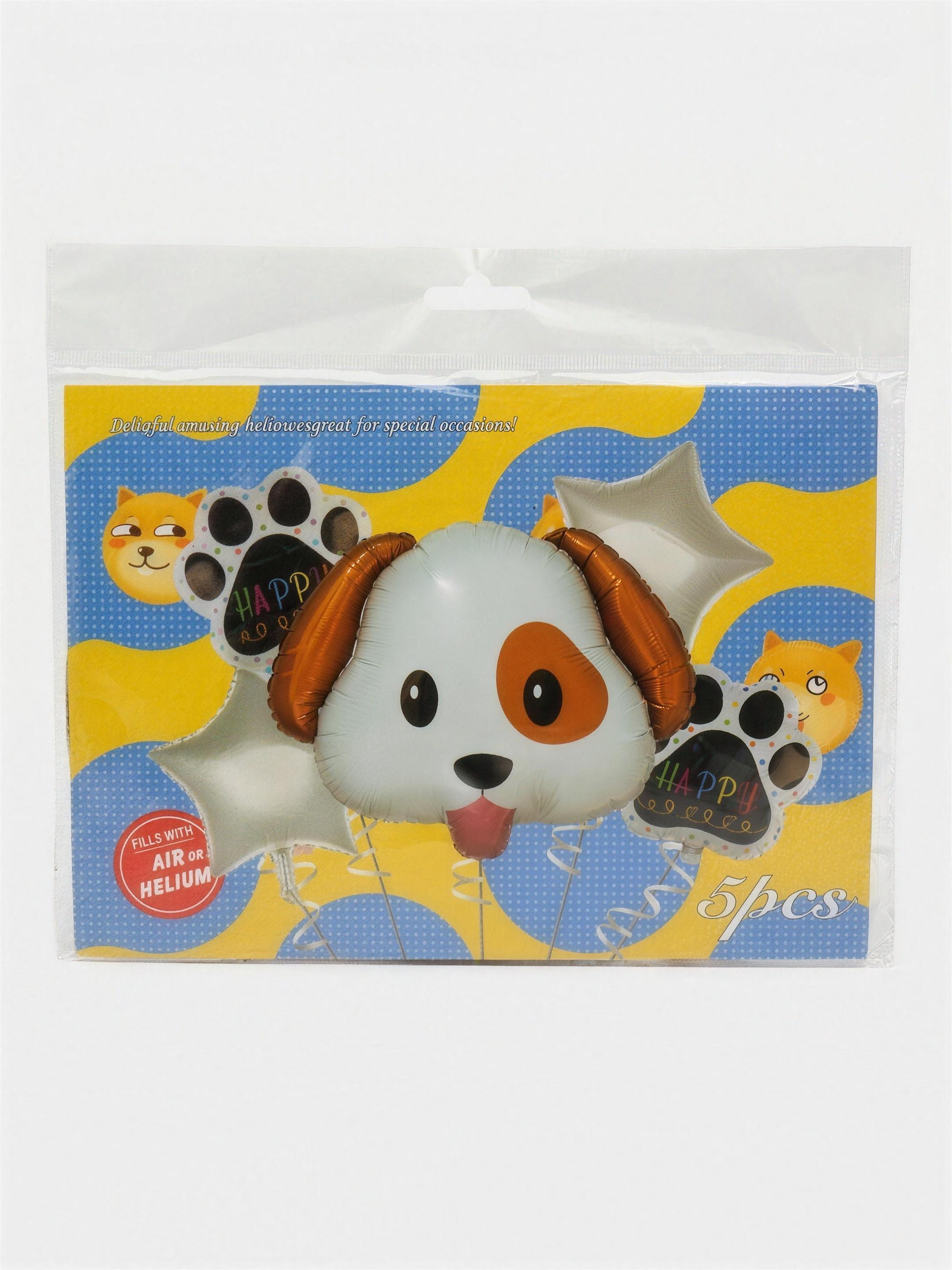 Set de globos perrito Happy Birthday