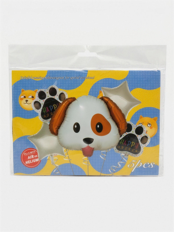Set de globos perrito Happy Birthday