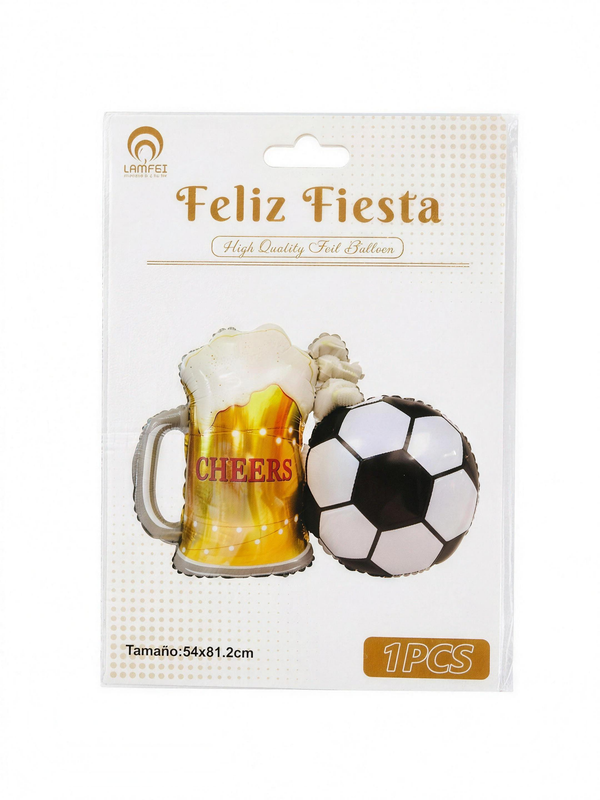Globo metálico cerveza con balón