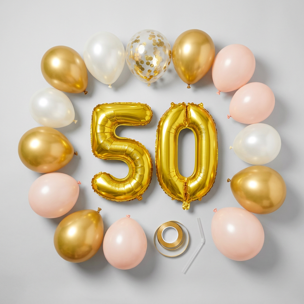 Paquete Globos Número Metálico