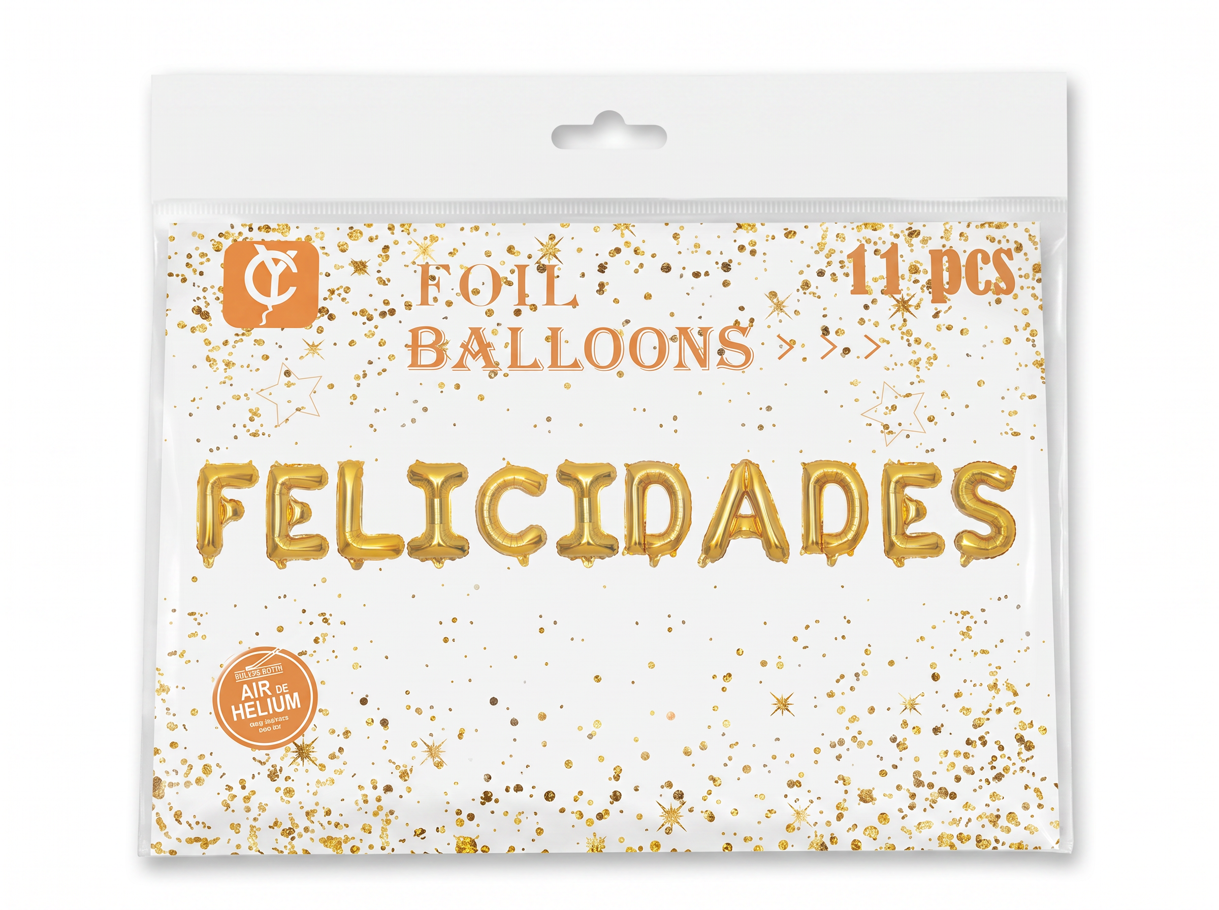 Letrero de globos Felicidades - Dorado