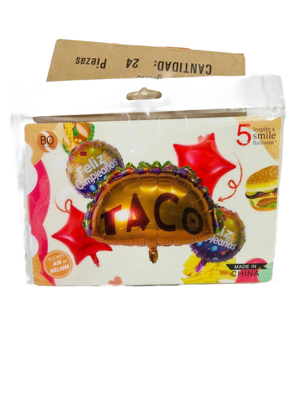 Set de globos Taco Feliz Cumpleaños