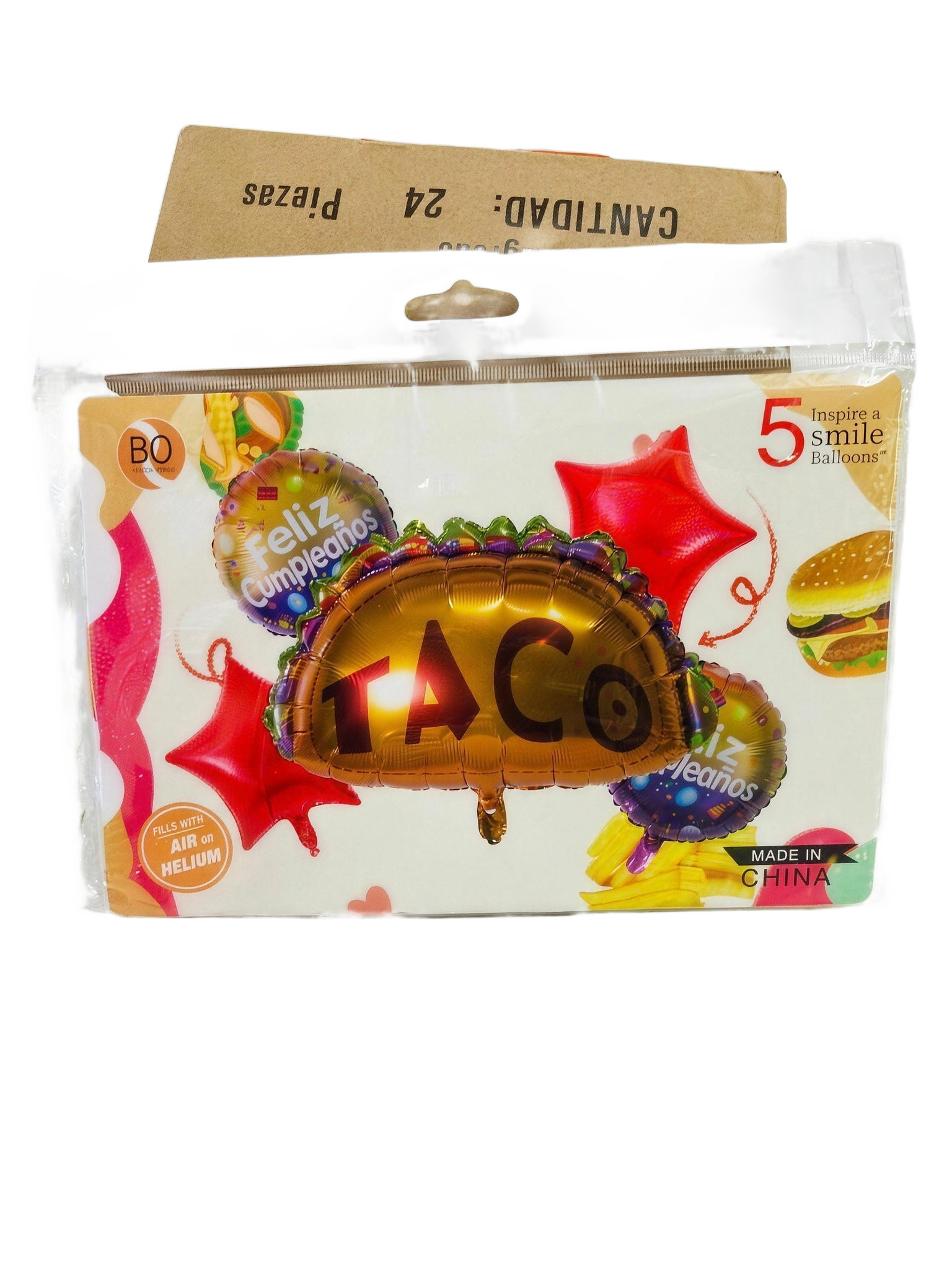 Set de globos Taco Feliz Cumpleaños